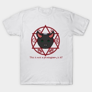 Diabolical cat in the star of david T-Shirt